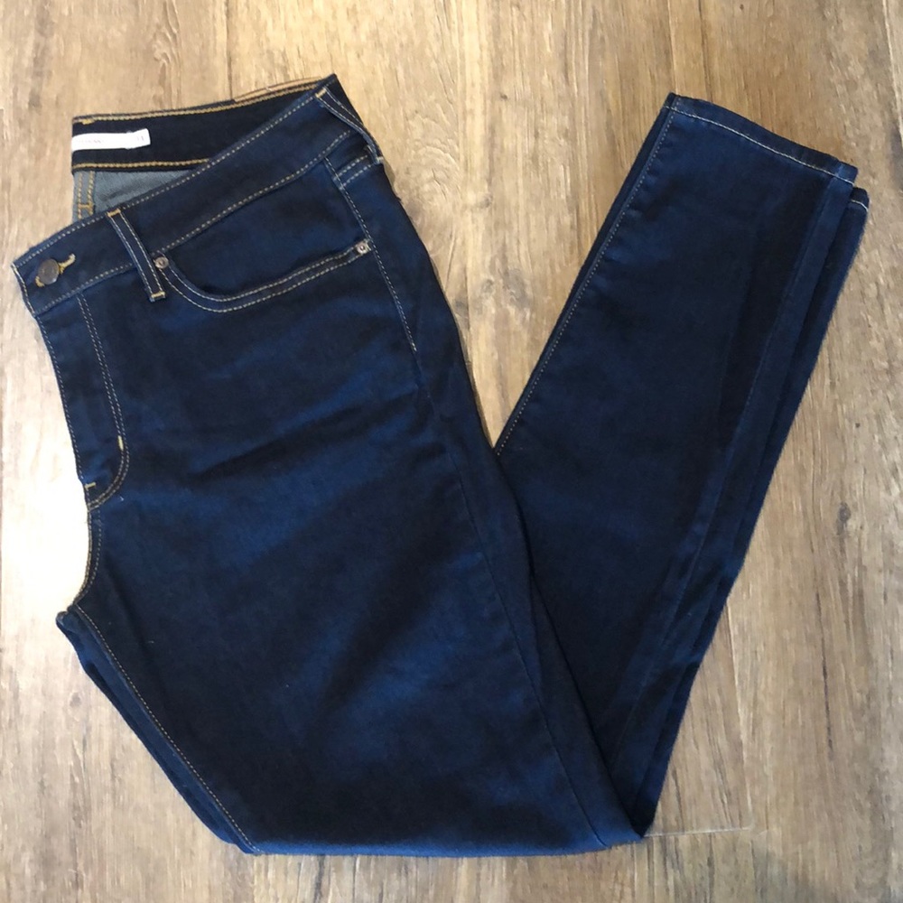 Dark denim jeans